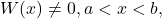 W(x) \neq 0, a < x < b,