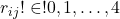 r_{ij}!\in!{0,1,\dots,4}