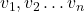 v_1, v_2 \ldots v_n