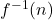 f^{-1}(n)
