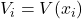 {V_i} = V({x_i})