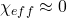 \chi_{eff} \approx 0