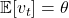 \mathbb{E}[v_t] = \theta