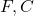 F, C
