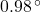 0.98\, ^\circ