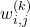w_{i,j}^{(k)}