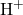 \text{H}^{+}
