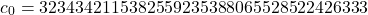 \[c_0 = 3234342115382559235388065528522426333\]