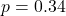 p=0.34
