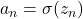 a_n = \sigma(z_n)