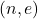 (n, e)