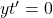 \pdv{y}{t'}=0