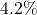 4.2\%