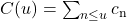 C(u)=\sum_{{n \leq u}} c_{\mathrm{n}}