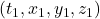 (t_1, x_1, y_1, z_1)
