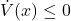 \dot V(x) \le 0