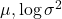 \mu, \log \sigma^2