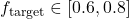 f_{\text{target}} \in [0.6, 0.8]
