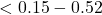 <0.15 - 0.52