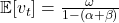 \mathbb{E}[v_t] = \frac{\omega}{1 - (\alpha + \beta)}