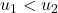 u_1 < u_2
