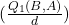 ( \frac{Q_1(B,A)}{d} )