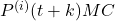 P^{(i)}(t+k){MC}