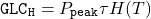 \begin{equation*} \texttt{GLC}_{\texttt{H}}=P_{\texttt{peak}}\tau H(T) \end{equation*}