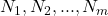 N_1,N_2,...,N_m
