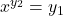 x^{y_2} = y_1
