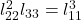 l_{22}^2 l_{33} = l_{11}^3