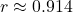 r \approx 0.914