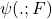 \psi(.; F)