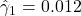 \hat{\gamma}_1 = 0.012
