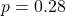 p=0.28