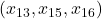 (x_{13},x_{15},x_{16})