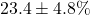 Rendered by QuickLaTeX.com 23.4 \pm 4.8\%