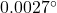 0.0027 ^\circ