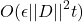 \[ O(\epsilon ||D||^2 t) \]