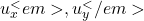 u_x^<em>, u_y^</em>