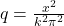 q = \frac{x^2}{k^2\pi^2}