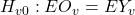 H_{v0}: EO_v = EY_v