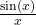 \frac{\sin(x)}{x}