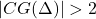 |CG(\Delta)| > 2