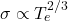 \sigma \propto T_e^{2/3}