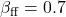 \beta_{\text{ff}} = 0.7
