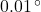 0.01\, ^\circ