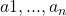 a1,...,a_n