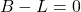 B-L=0