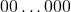 00\ldots000